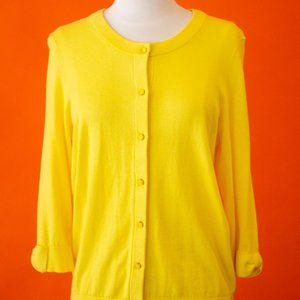 Kate Spade Somerset Cardigan Yellow sz L